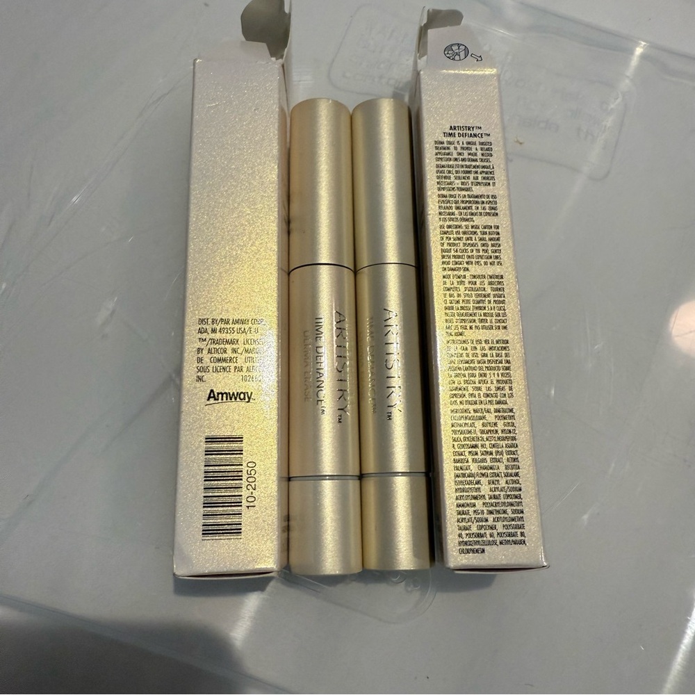 💛 2 DERMA ERASE Artistry Time Defiance .13oz NIP Amway USA lot discontinued - Picture 2 of 3